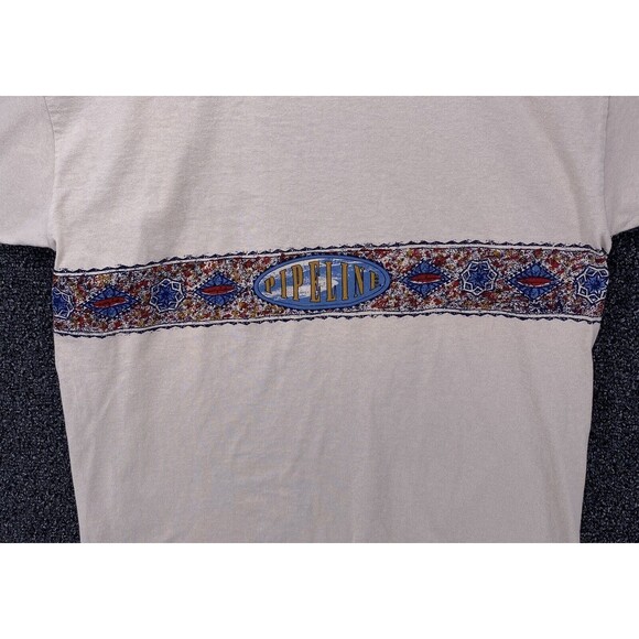 Pipeline Shirt Mens Large Spirit of Hawaii Surf North 1990's Made IN USA  Beige - Picture 5 of 8